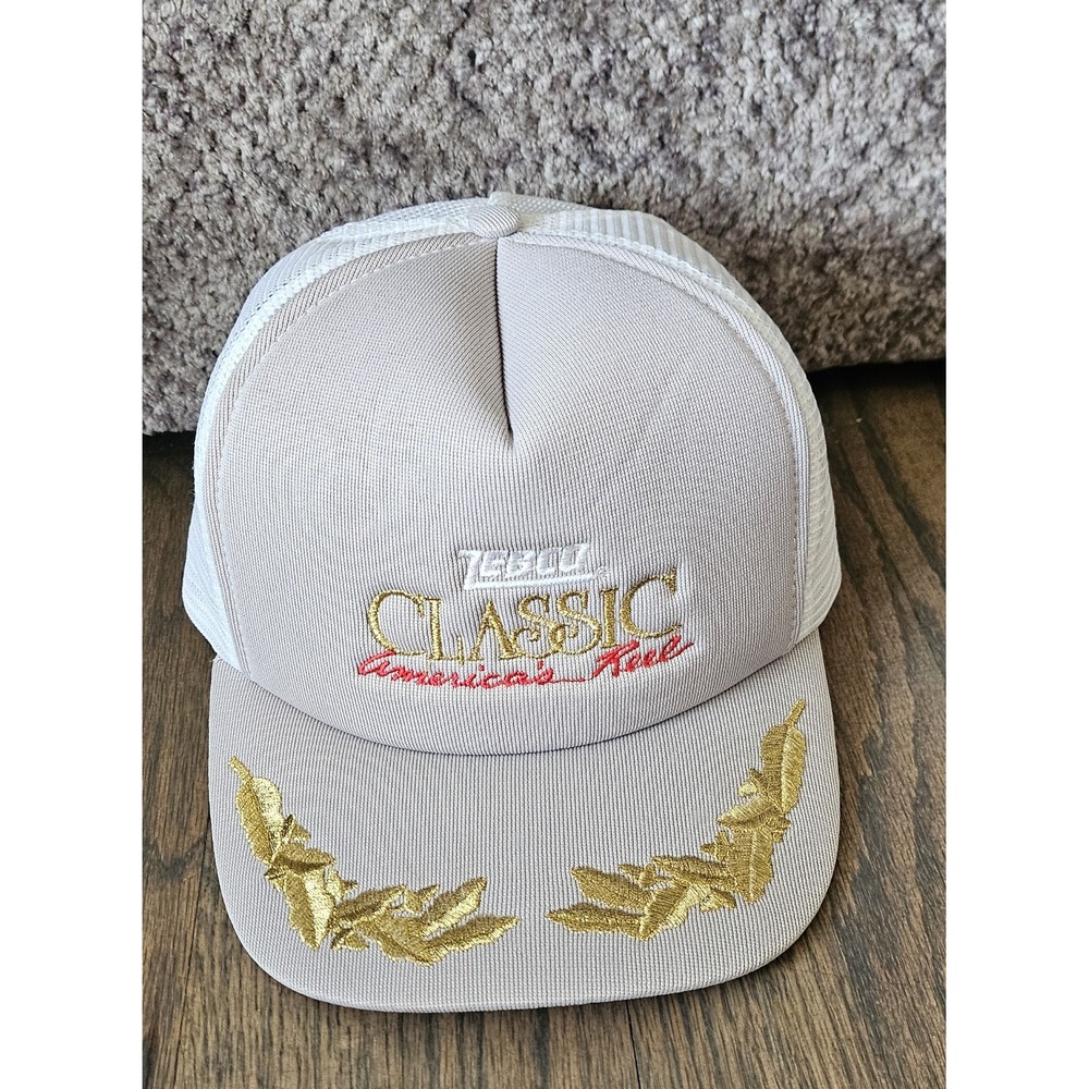 VTG ZEBCO Classic Americas Reel Trucker Hat Snapback 1970s Taiwan Foam Liner